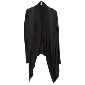 Theory Women’s Size L Black Super Soft Drapey Open Cardigan